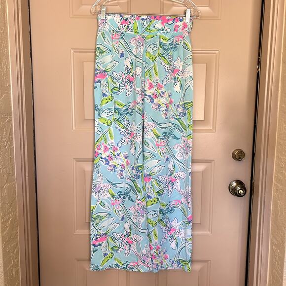 Lilly Pulitzer Women´s Coastal Bal Harbour Palazzo Bali Blue Pants Size XS - Picture 4 of 13